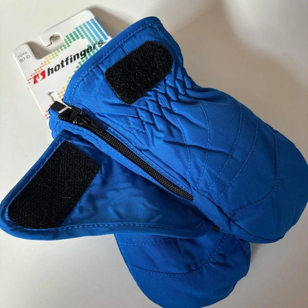 Hotfingers Kids Blue Mittens Snow Ski Winter Warm Thinsulate Size S 1-2 Tots